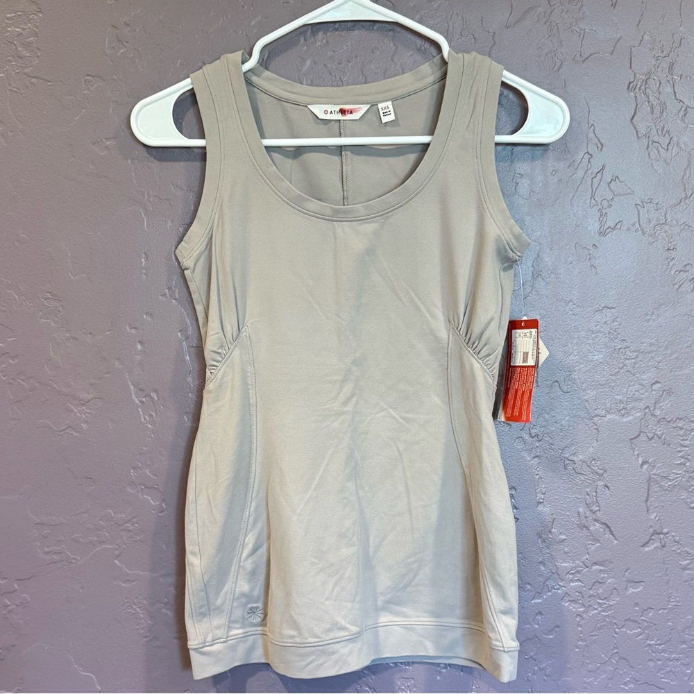 Athleta Tan Fitted Tactel Tank Top - XXS